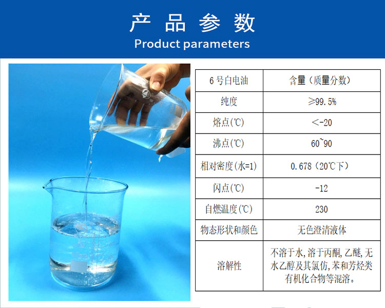 6號(hào)白電油參數(shù)